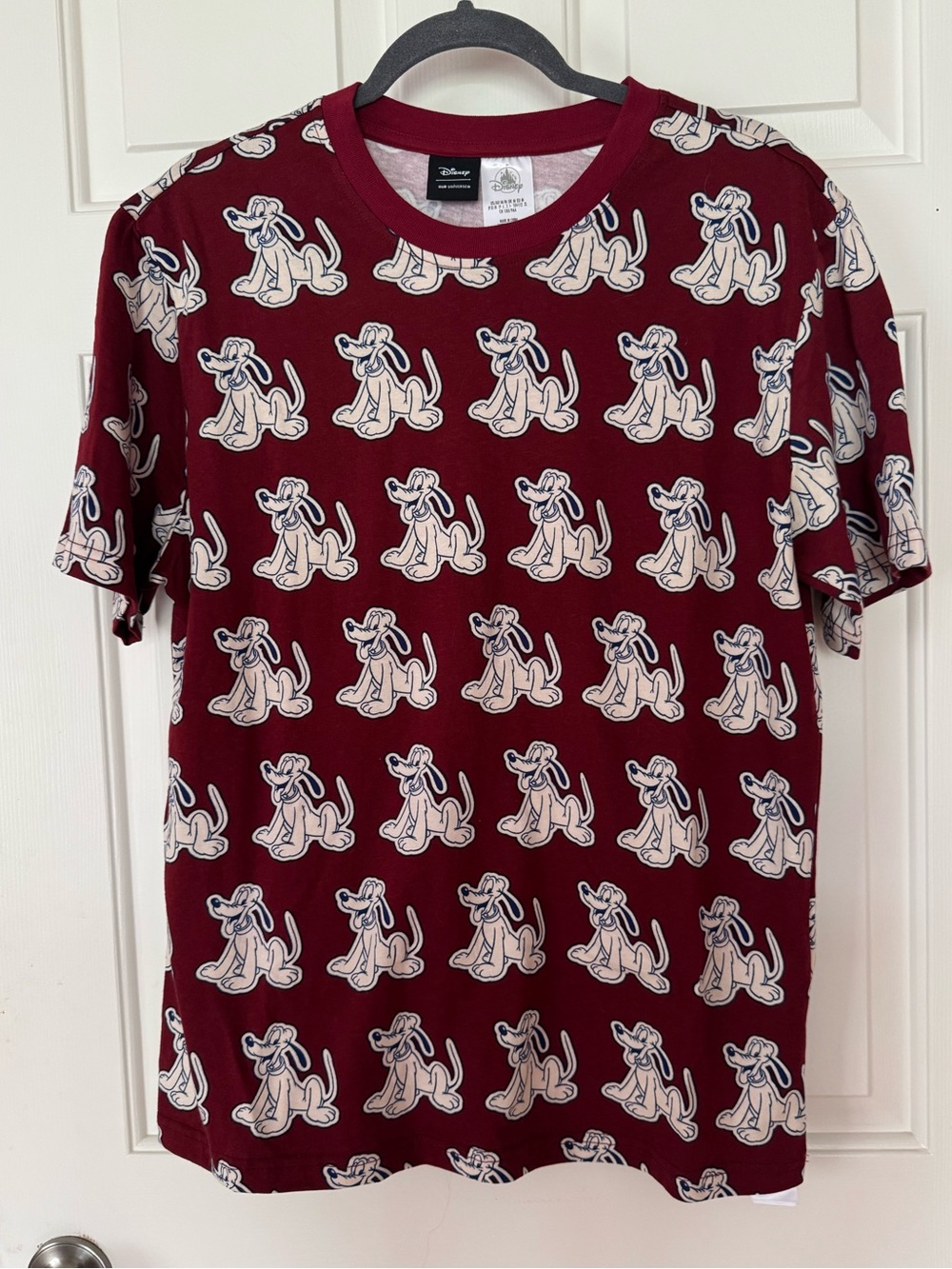 Disney Unisex Disneyland PLUTO 95th Birthday All Over Print T-Shirt, Medium